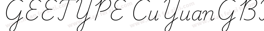GEETYPE CuYuanGBT Flash字体转换